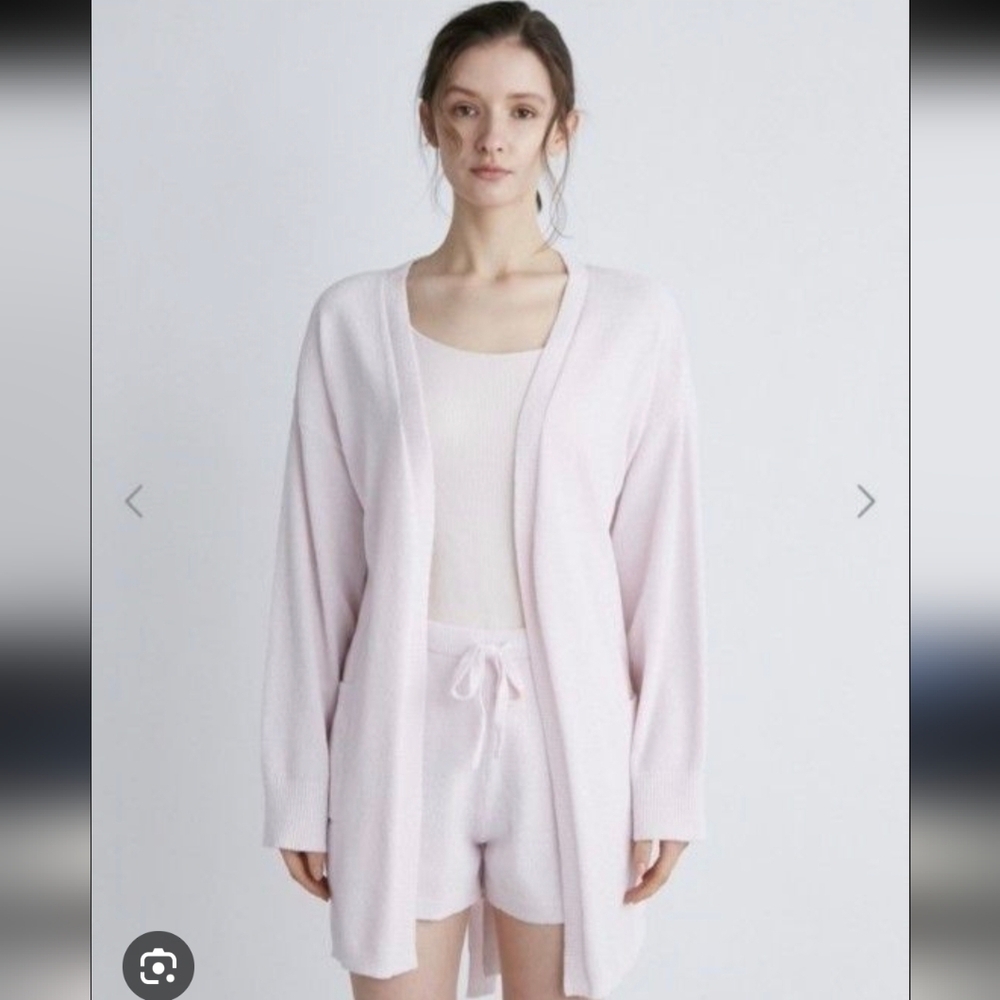 Gelato Pique Pink Fuzzy Cardigan